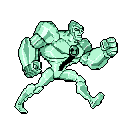 Green Robotic Runner: Retro Style Action