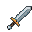 A collection of classic fantasy RPG items: a golden-hilted sword, a double-headed axe, a staff with a glowing emerald, a weathered shield, and a bucket of gold coins, all rendered in a vibrant, pixelated style with metallic and earthy textures.