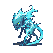 Swirling spectral water elemental with turquoise and deep blue tendrils, sharp angular head, and serpentine silhouette.