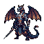 Draconic Knight Sprite: Wings Spread, Sword Ready
