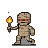 A mummy with glowing red eyes and a flickering torch shuffles forward.