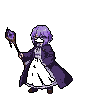 Pixel Art: Young Mage Prepares Powerful Purple Spell
