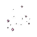 Scattered pale pink pixels on a black background.