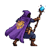 Mystic Sorcerer: Blue Orb Staff Aura