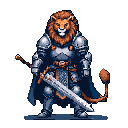 Noble Lion Knight: Majestic Warrior Stand