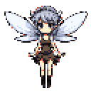 Tiny Winged Sprite: Red Background Whimsy