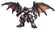 Armored winged creature lunging forward in a dynamic punch and jump attack.