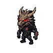 A skeletal dragon with glowing red eyes and dark armor runs with blurred limbs, conveying speed and aggression.