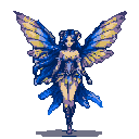 Ethereal Fairy Warrior: Blue & Gold Fantasy Art