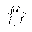 A white ghost with outstretched arms against a black background.