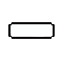 White rectangle with rounded corners and a thin black border on a transparent background.