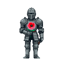 Pixel Art: knight with flower