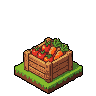 Rustic Harvest Crate: Tomatoes & Carrots