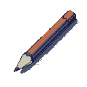 A solitary pencil on a black background.