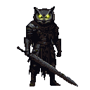 Shadow Owl Warrior: Menacing Hunter in Dark Armor