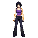 Pixel Art: young male japanese idol with middle lenght black hair and b...