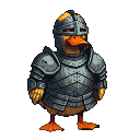 Pixel Art: duck in armor
