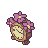 Whimsical alarm clock with pink and yellow flowers, isometric 3/4 view.