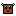 Square-faced creature with reddish-orange body, black outline, large eyes, and two small horns, smiling.