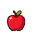 Juicy Red Apple: Retro Digital Fruit