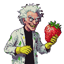 Mad Scientist's Giant Strawberry Triumph