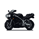 1989 Honda CBR400RR NC23 motorcycle in profile, black, with twin circular headlights.