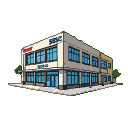 Modern multi-story building with reflective blue windows and "SESC" and "SESC Lazer" signage.