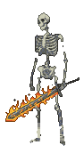 Fiery Skeleton Warrior: Dark Fantasy Battle Awaits