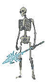 Grim Skeleton Warrior Wields Icy Spear