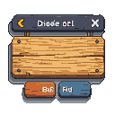 Pixel Art: Please help me design a wooden plank style button UI.