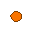 A glowing orange orb with soft, dark edges floats against a black background.