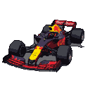 Red Bull RB22 Formula 1 car in a three-quarter view, with red, yellow, and dark blue livery, against a black background.