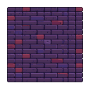 Dark purple and red textured brick wall.