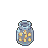 Isometric glass jar filled with glowing yellow orbs.