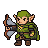 Elf archer in forest-green attire, holding a bow, ready for adventure.