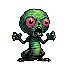 Grotesque Green Monster's Silent Scream