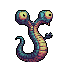 Surreal Two-Headed Serpent: Bewildered Retro Creature